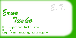 erno tusko business card