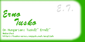 erno tusko business card